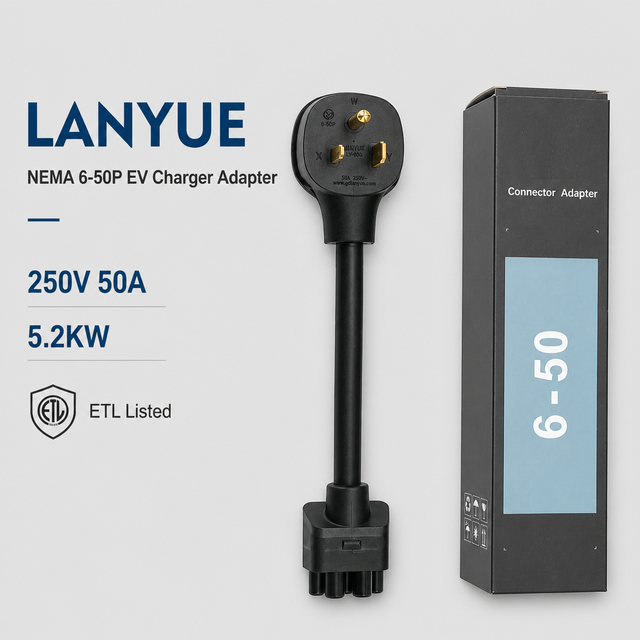LANYUE NEMA 6-50P EV Charger Extension Cord Adapter for