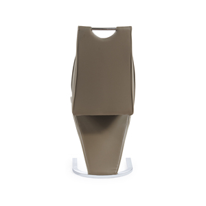 <b>Brown</b> Modern Fabric <b>Dining</b> <b>Chairs</b> with Metal Legs (Kit of 2) - Product Image 4