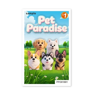 Mini may mắn kéo Tab thẻ trò chơi phong cách giành chiến thắng giải thưởng giấy tráng in ấn kéo Tab vé bán - Product Image 2