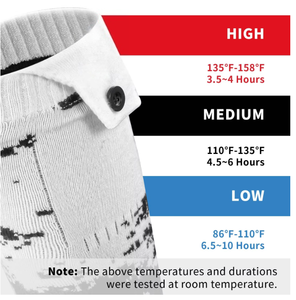 <span class=keywords><strong>Calcetines</strong></span> calefactables con Control de aplicación para adultos jóvenes 100% algodón 7,4 V 2600mAh batería de litio 3 niveles Control de temperatura para invierno frío - Product Image 3