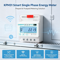 Medidor de Energía Monofásico Inteligente Prepago con Pantalla LCD y Montaje en Riel DIN