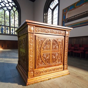 โต๊ะสำหรับศาสนาคริสเตียนแบบทำเองชิ้นส่วนแกะสลักทำจากไม้สำหรับประกอบโรงละครเฟอร์นิเจอร์โรงเรียน<span class=keywords><strong>ฐาน</strong></span>ด้านบน - Product Image 4