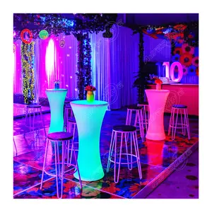 Led furniture theme event poseur cruiser bar table AWESOME awesome plastic pe one unit molded no modern commercial furniture rgb smd leds