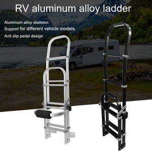 Escalera de RV de alta calidad TYTXRV, escalera de escalada <span class=keywords><strong>plegable</strong></span> Exterior negra, escalera de RV de aleación de aluminio <span class=keywords><strong>para</strong></span> coche, <span class=keywords><strong>caravana</strong></span>, escalera de puerta trasera personalizada - Product Image 4