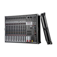 Console de mixage audio numérique 12 canaux avec amplificateur, Bluetooth 5.0 et effets de réverbération pour scène et mariage