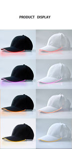 Đảng Nguồn cung cấp mới lạ thời trang Flash Mũ bóng chày phát sáng trong bóng tối Mũ sáng tùy chỉnh logo mát dẫn ánh sáng lên mũ - Product Image 4