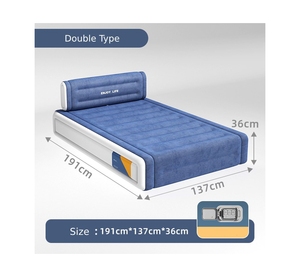 Đổ xô tự động bơm hơi nệm không khí giường với tựa lưng di chuyển với bơm Pin tích hợp - Product Image 4