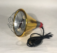 Nouvelle lampe de poulailler de poulet doré à la mode, lampe thermique infrarouge réglable résistante à l'humidité pour Animal