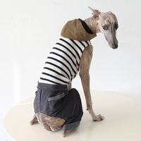 Manteau d'été moderne et minimaliste en jean 3D à jambes larges pour chien, léger et tendance, pour lévrier italien et whippet