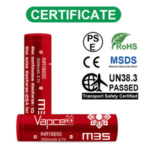 Ventes chaudes Vapcell M35 <span class=keywords><strong>18650</strong></span> <span class=keywords><strong>3500</strong></span> <span class=keywords><strong>mAh</strong></span> 10A/25A 3.6v Batterie lithium-ion VS 35E Batteries rechargeables pour lampe torche 3500mah - Product Image 2