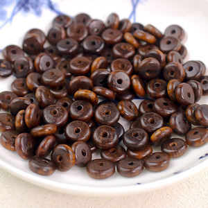 Black Rosewood <b>Spacer</b> Beads 3x8mm Flat Round For Bracelet Making Jewelry Findings - Product Image 3