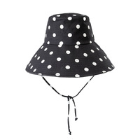 Nouvelle Arrivée 2026 – Chapeau Bob en Coton à Pois Personnalisé à Large Bord, Tendance Extérieur, Protection Solaire Respirante, Chapeau de Plage avec Sangles