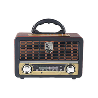 Multifunktionales Vintage-Holzradio mit BT MP3-Player und FM AM SW-Bändern, Tragbares Retro-Radio für Draußen und Zuhause