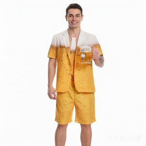 Disfraz <span class=keywords><strong>de</strong></span> <span class=keywords><strong>Halloween</strong></span>, Traje Manchado <span class=keywords><strong>de</strong></span> Cerveza, Divertido para Hombres y Mujeres Adultos, Vestido <span class=keywords><strong>de</strong></span> Fiesta Oktoberfest, Pantalones Cortos, Disfraz <span class=keywords><strong>de</strong></span> Cosplay - Product Image 4