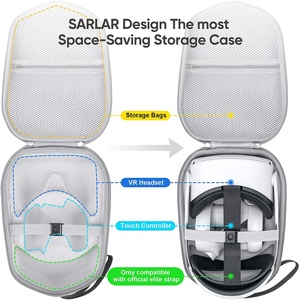 Estuche de juego de EVA duro de viaje portátil personalizado profesional para <span class=keywords><strong>Sony</strong></span> <span class=keywords><strong>PS5</strong></span> <span class=keywords><strong>VR</strong></span> / Apples Visions Pro Games bolsa de transporte para auriculares - Product Image 4