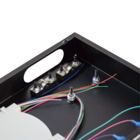 Panel de Conexiones de Fibra Óptica ODF de 12 Puertos para Montaje en Rack de 24 Núcleos, con Cables de 6 Hilos Codificados por Colores LC UPC, para Redes Personalizadas