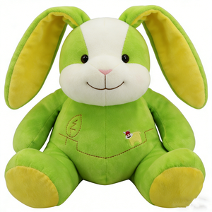 Peluche de conejo verde personalizado, peluche de conejo, peluche de conejo de orejas largas, lindo peluche de conejo verde, peluche de animal de granja - Product Image 4