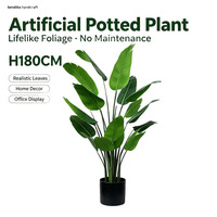 Palmier artificiel de 180 cm, plante artificielle en pot, arbre tropical pour la décoration de la maison, du bureau, du salon, de la table, de l'étagère