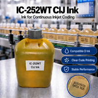 Cartouche d'encre pigmentée blanche compatible D IC-252WT 825 ml pour imprimante jet d'encre A100 A200 A300 A400 pour imprimante D CIJ