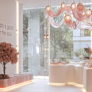 Factory Direct Nail Salon Station with LED Lighting | Wholesale Beauty Salon Furniture & Commercial Spa Shop Fitting - Product Image 1