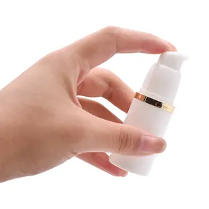 15Ml 30Ml 50Ml Eco Vriendelijke Luxe Pp Witte Luchtloze Pompfles Met Schroefdop