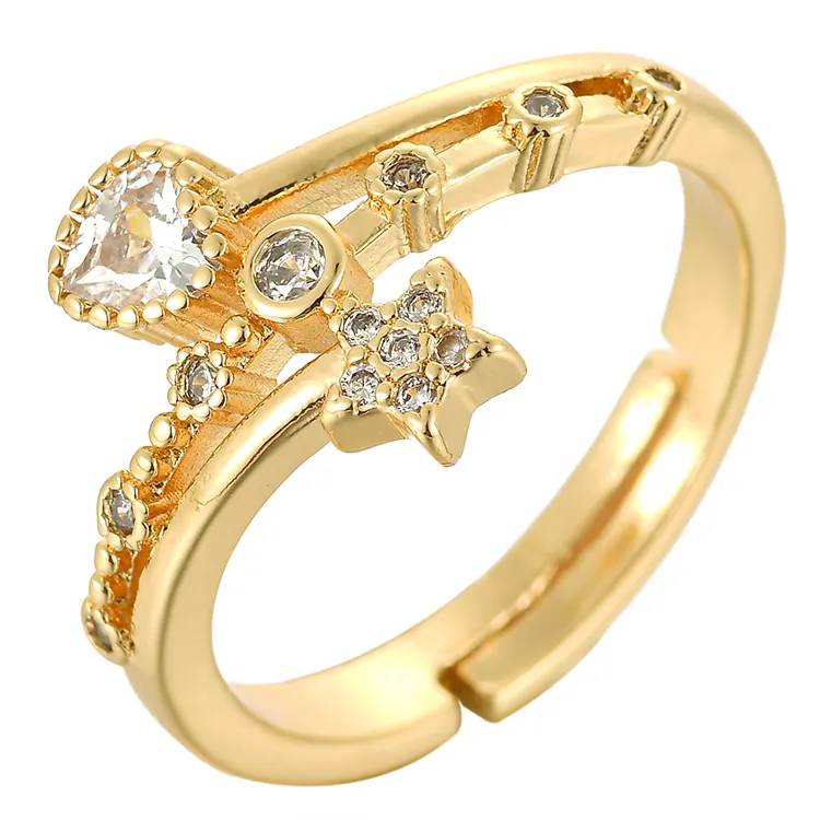 Custom Jewellery 14 Round gold Plate brass Circle 14K women Ring