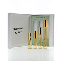 5ml 8ml 10ml 15ml Mini échantillon vide verre clair pompe à vis vaporisateur bouteille ronde flacons Portable parfum boîte d'emballage personnalisée