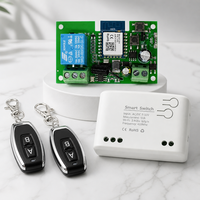 Module de relais intelligent WiFi Tuya avec télécommande sans fil, interrupteur DC 7-32V 10A 433MHz RF pour domotique, garage, extérieur, hôtel, utilisation via application