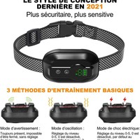 Neues grenzüberschreitendes Anti-Bell Smart-Haustierhalsband mit einstellbaren Schock-, Ultraschall- und Vibrationsfunktionen; Automatische Hunde-Bellprävention