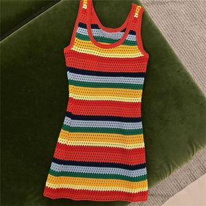 Ingrosso nuovo arrivo primavera Casual lavorato a <span class=keywords><strong>maglia</strong></span> multicolore abito da spiaggia senza maniche <span class=keywords><strong>vestiti</strong></span> <span class=keywords><strong>estivi</strong></span> per le donne - Product Image 4