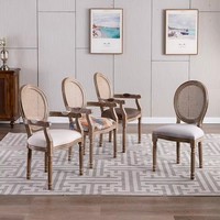 Chaise de salle à manger moderne en bois massif avec revêtement en cuir, dossier de style français, pour bar et restaurant, mobilier de maison, fauteuil en chêne