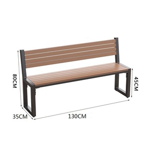 Set Tavolo e Sedie da Esterno per Patio, <span class=keywords><strong>Terrazzo</strong></span>, Giardino, Balcone - in Plastica Effetto Legno, Impermeabile, Resistente al Sole, per Parco, con Tavolo e Sedie in Ferro Battuto - Product Image 6
