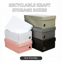 Boîte à chaussures personnalisée avec couvercle et base, en carton rigide, pour chaussures de sport, emballage cadeau, boîte en deux parties avec laminage mat