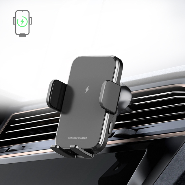 ODM/OEM KC Auto Holding Auto Charging Lisen Car Phone Holder 15W Fast Charging Secure Holder Cost-effective Phone Holder in Car