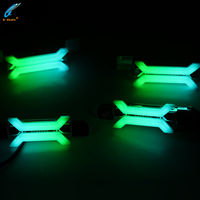 Luz de Circulación Diurna con Señal de Giro para Coche BMW, Luz de 12V para Blue-Tooth SRGBA Chasing DRL Angel Eyes X Concept