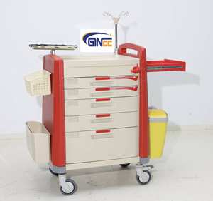 Troli Perawatan Medis Darurat Ginee Medical 5 Laci untuk Rumah Sakit dan Klinik - Product Image 1