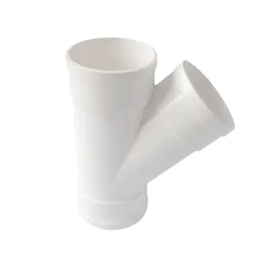 Golden supplier plastic 160 mm GB/T 5836.1-2006 lateral pvc y type tee
