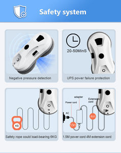 Nettoyeur de vitres rapide et fiable, navigation alimentée par l'IA, évitement automatique des obstacles, indispensable pour les bâtiments de grande hauteur, tendance du moment, outil de nettoyage des vitres - Product Image 4