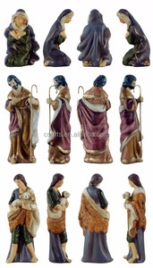 Escultura Religiosa al por Mayor, Escena de la Natividad de Jesús en Resina, Adorno Artesanal para Interiores del Hogar, CANP6103, Alta Calidad - Product Image 4