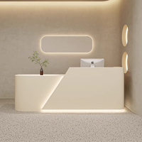Muebles de Oficina, Escritorio de Recepción, Conjunto de Escritorio de Recepción de Diseño Moderno en Madera para Uso en Hoteles y Escuelas