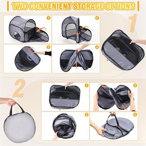 Draagbare Kattenbox Met Surround <span class=keywords><strong>Tunnel</strong></span> Voor Huisdieren Binnenshuis Omsloten Opvouwbare Kattentunnel Duurzame Oxford Doek Kattenbox - Product Image 4