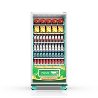Distributeur automatique de boissons multifonctionnel avec écran tactile, refroidissement par compresseur, paiements par carte de crédit/pièces/code QR, gestion basée sur le cloud