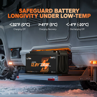Batterie LiTime 12V 230Ah au lithium semi-solide pour VR avec Bluetooth, protection contre les basses températures, BMS 200A développé en interne, 4000 cycles, US EU AU