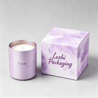 Caja de Regalo para Velas con Diseño Personalizado, Caja de Embalaje para Velas y Cremas Faciales, Caja de Cartón de 350 GSM Color Marfil para Cosméticos