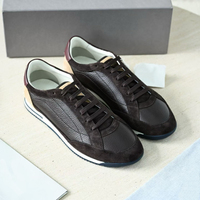 Sneakers en cuir véritable italien et daim pour homme, bicolores, semelle légère et confortable, pour la marche quotidienne et les occasions professionnelles