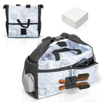 Sac de craie d'escalade en polyester grande taille personnalisé pour l'extérieur avec carte topographique emblématique, idéal pour la gym et l'escalade directe sur rocher