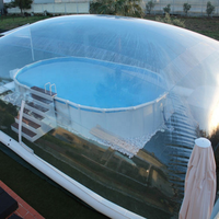Dôme de piscine gonflable transparent en PVC avec design ballon et arche