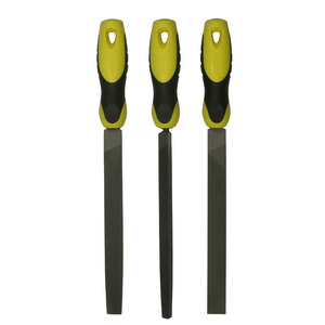 Ensemble de 3 ciseaux Stanley avec manches vert lime pour le travail du bois et la menuiserie - Product Image 1