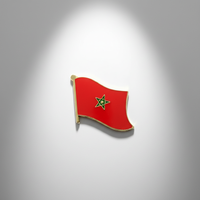 GREPAS GIFTS Épinglette drapeau du Maroc de 1 pouce, épinglette patriotique pour chapeau, épinglette de pays du monde