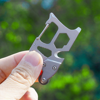 Porte-clés Multitool, mousqueton EDC, outil multifonctionnel portable 8 en 1 pour la survie en plein air et le camping